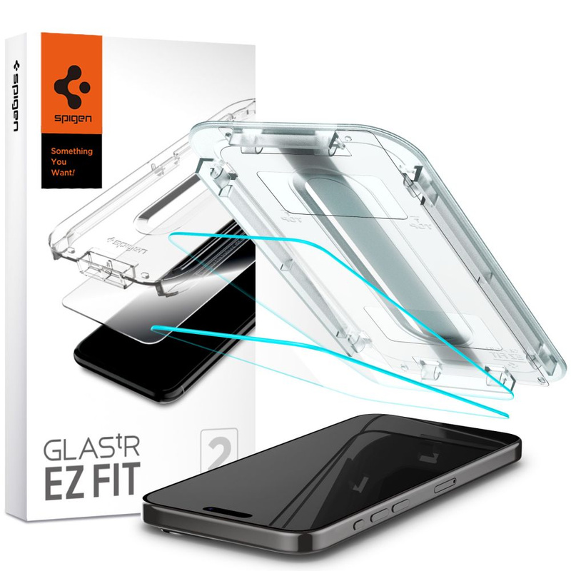SPIGEN GLAS.TR EZ FIT IPHONE 15 PRO CLEAR 2-PACK