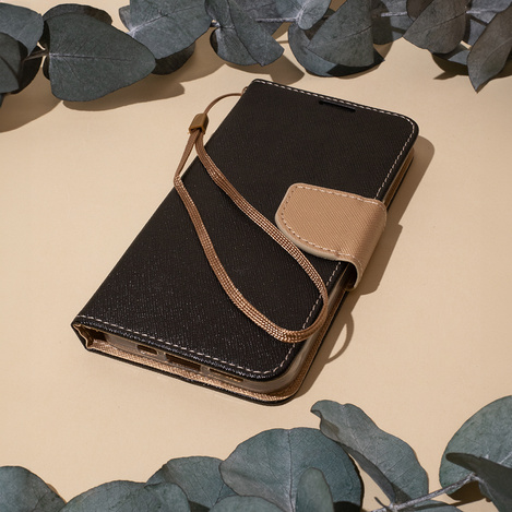 Etui Smart Fancy do iPhone 16 Plus 6,7" czarno-złote