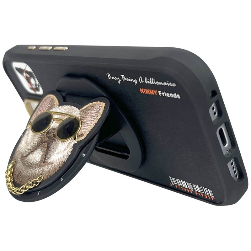 Etui Nimmy Glasses Cool Dog MagSafe do    iPhone 16 Pro Max czarny