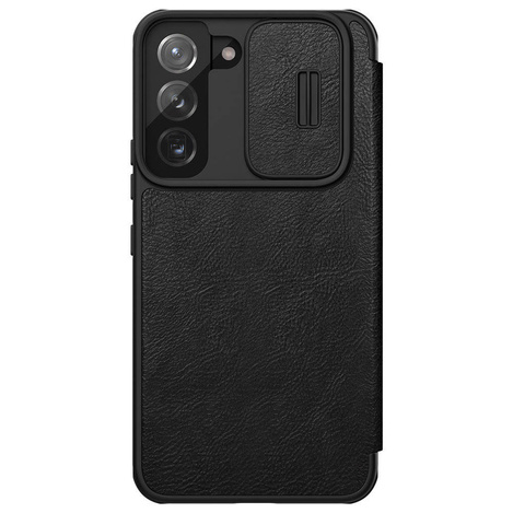 Nillkin Qin Leather Pro Case Hülle für Samsung Galaxy S22+ (S22 Plus) Kameraschutz Holster Cover Flip Cover Schwarz