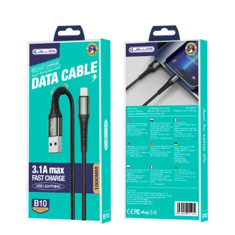JELLICO cable B10 Lightning 3.1A 1M Black