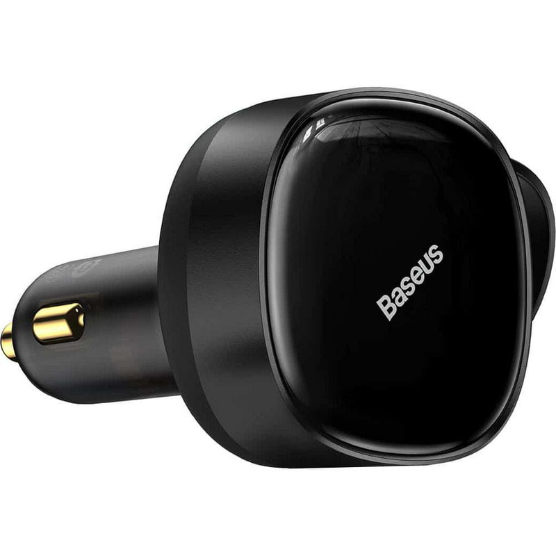 Car charger 2in1 33W 2x USB C (male) Baseus Enjoyment - black