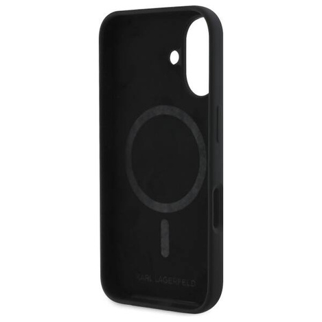 Karl Lagerfeld KLHMP16SSCHPPLK iPhone 16 czarny/black HC MagSafe Sil Choupette Head Print