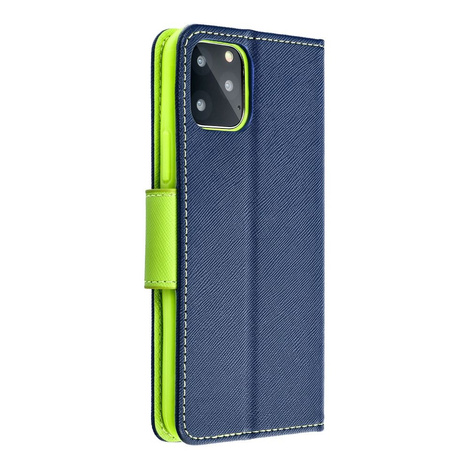 Kabura Fancy Book do SAMSUNG A14 4G / A14 5G granatowy / limonkowy