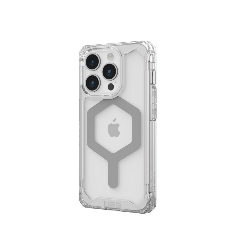 UAG Plyo Magsafe - Schutzhülle für iPhone 15 Pro kompatibel mit MagSafe (Eissilber)