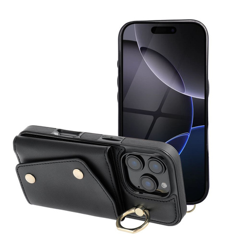 Futerał portfel WONDER dla IPHONE 16e (SE 4 2025) czarny