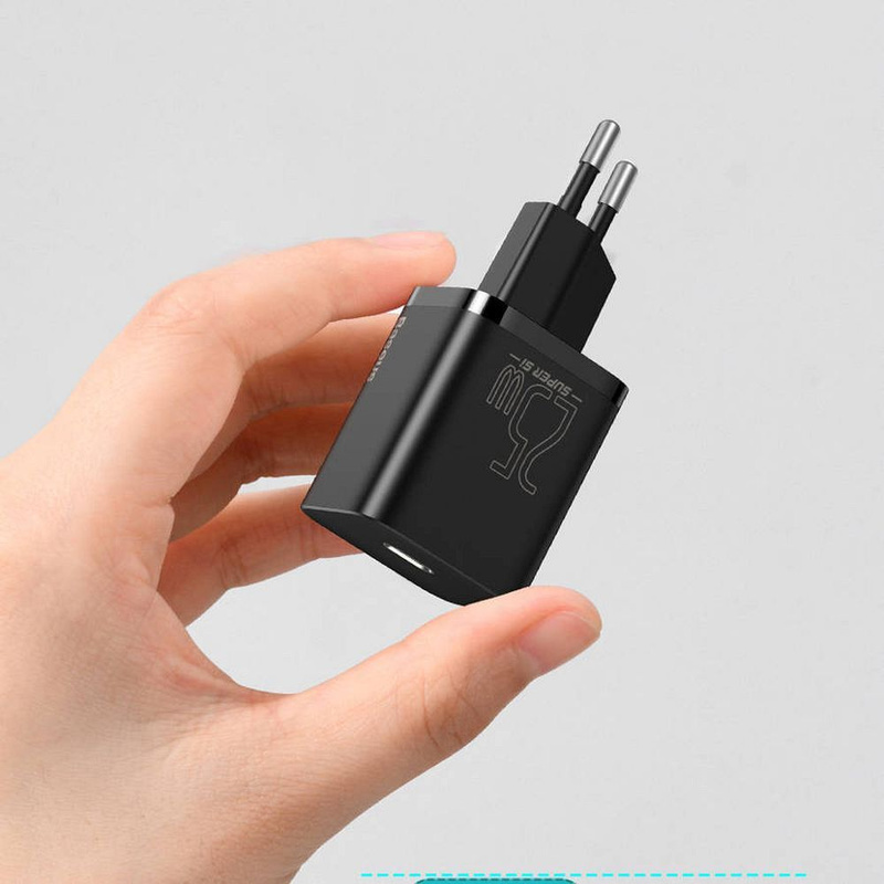 Baseus Super Si  Quick Charger 1C 25W EU Black