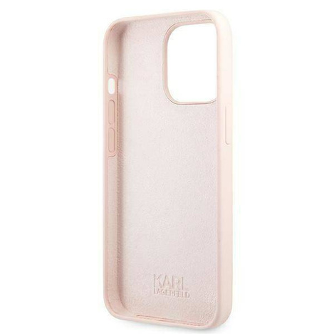 Karl Lagerfeld KLHMP13LSSKCI iPhone 13 Pro / 13 6,1&quot; Hardcase hellrosa / hellrosa Silikon Ikonik Karl &amp; Choupette Magsafe