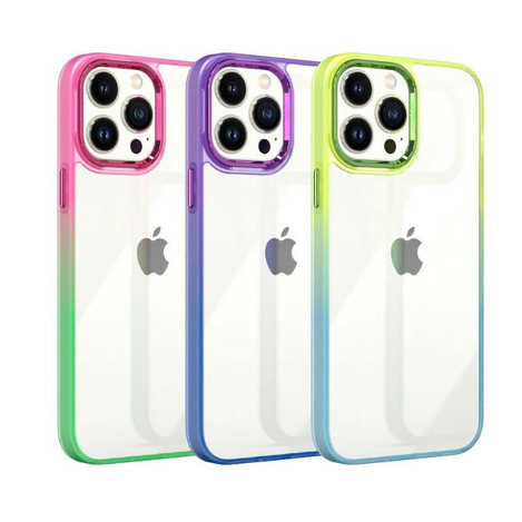 Etui IPHONE 14 PRO MX Rainbow fioletowo-niebieskie
