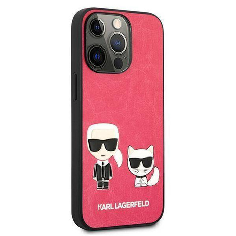 Karl Lagerfeld KLHCP13LPCUSKCP iPhone 13 Pro / 13 6,1" fuksja/fushia hardcase Ikonik Karl & Choupette