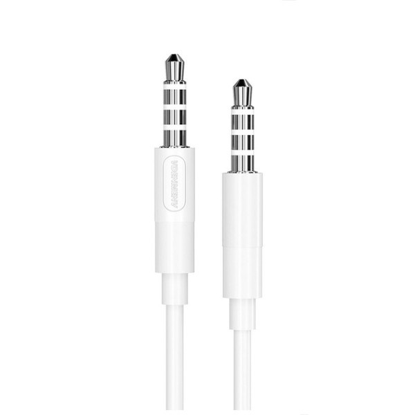 KABEL STEREO DENMEN JACK DO JACK 3,5 CALA BIAŁY 2M DX02