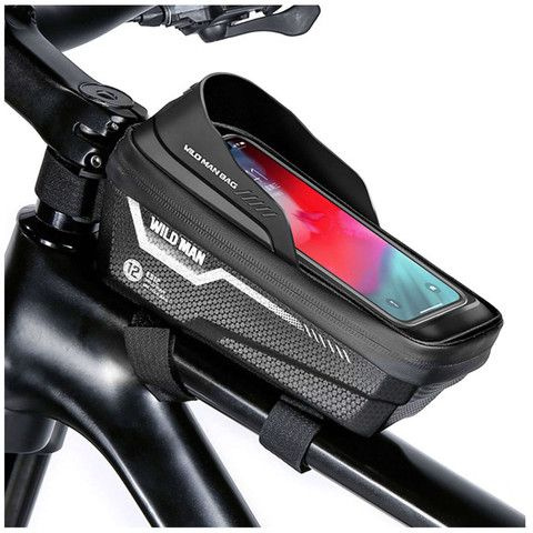 WILDMAN sakwa rowerowa na ramę na zamek 1L (4" - 7") ES12 czarna