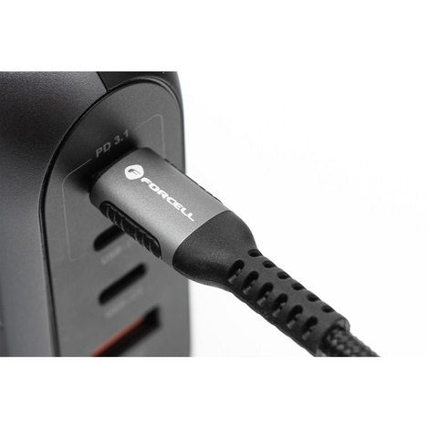 FORCELL F-ENERGY C259 kabel Typ C do Lightning PD 3A 27W Cafule 2 m czarny