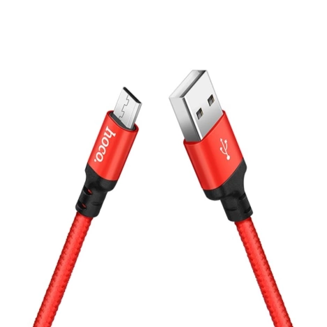 HOCO kabel X14 Micro USB 3.1A 2M Czerwony