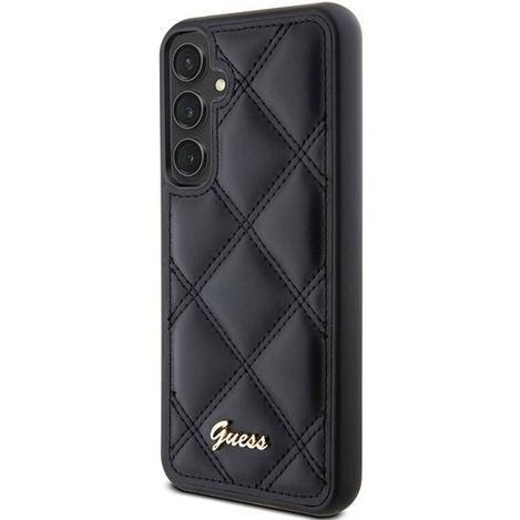 Guess nakładka do Samsung S23 FE GUHCS23FEPSQSQSK GUESS HC PU QUILTED METAL LOGO czarna