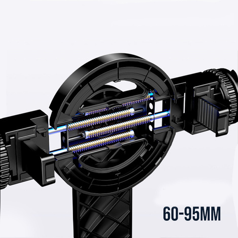 Blavec Selfie Stick Aluminium Fusion P07 Magsafe tripod + pilot + 2 lampy 1,4 metra (SSFP07-MTR2LB14) czarny