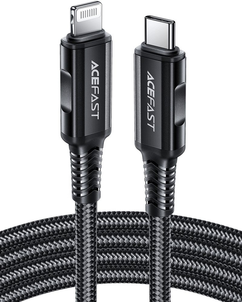 Acefast Kabel MFI USB Typ C - Lightning 1,8m, 30W, 3A schwarz (C4-01 C Black)