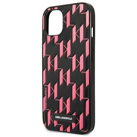 Oryginalne Etui IPHONE 13 Karl Lagerfeld Hardcase Monogram Plaque (KLHCP13MMNMP1P) różowe