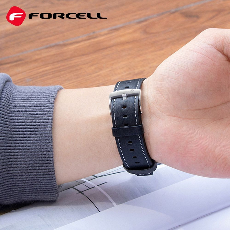 Pasek do Samsung Galaxy Watch Forcell F-Design FS21 skóra ekologiczna 22 mm brązowy