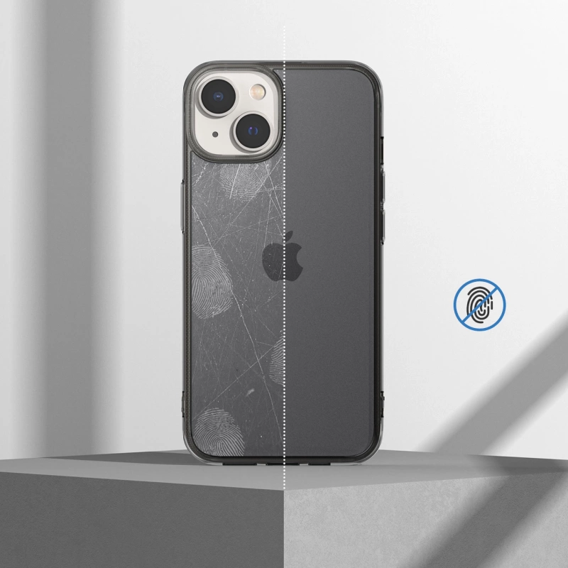 Ringke Fusion Matte Case iPhone 14 Plus Hülle mit Gelrahmen grau