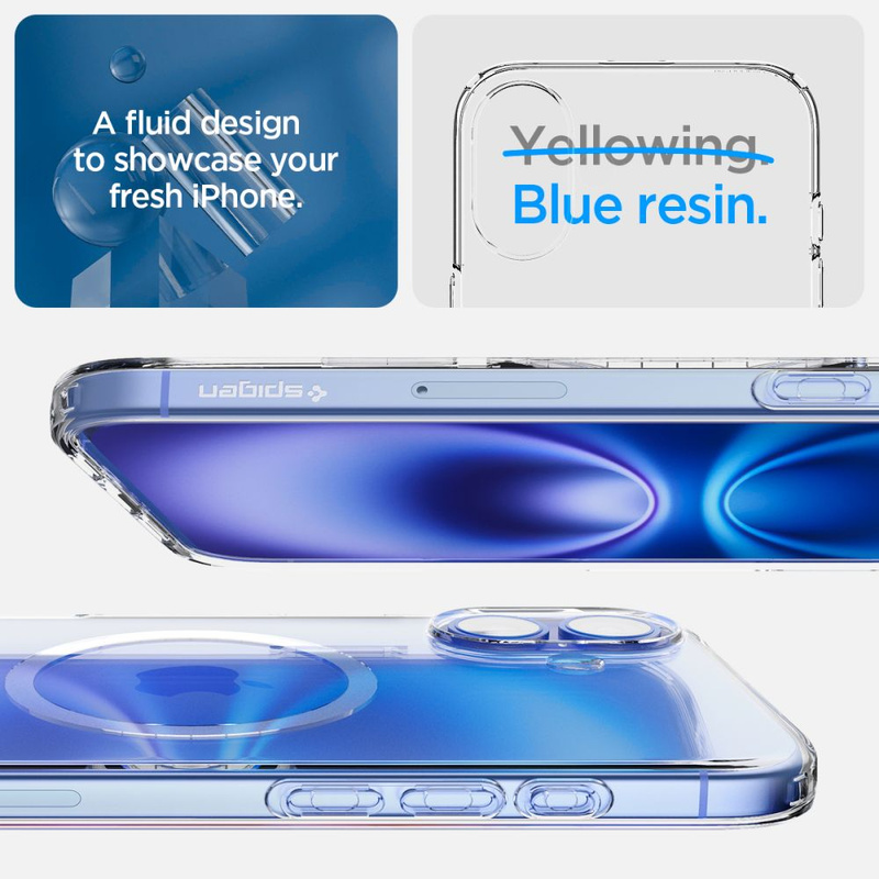 ETUI SPIGEN LIQUID CRYSTAL MAG MAGSAFE IPHONE 16 CLEAR