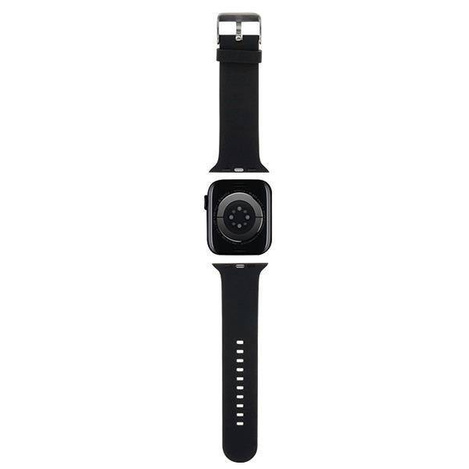 Armband für APPLE WATCH 4 / 5 / 6 / 7 / 8 / SE / ULTRA (42 / 44 / 45 / 49 MM) Karl Lagerfeld Strap 3D Rubber Choupette Head (KLAWLSLCNK) schwarz