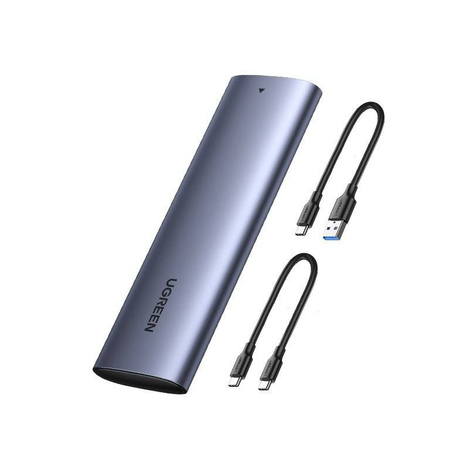 Ugreen kieszeń na dysk SSD M.2 obudowa dysku USB 3.2 Gen 2 (SuperSpeed USB 10 Gbps) + kabel USB Typ C 0,5m szary (CM400 10902)