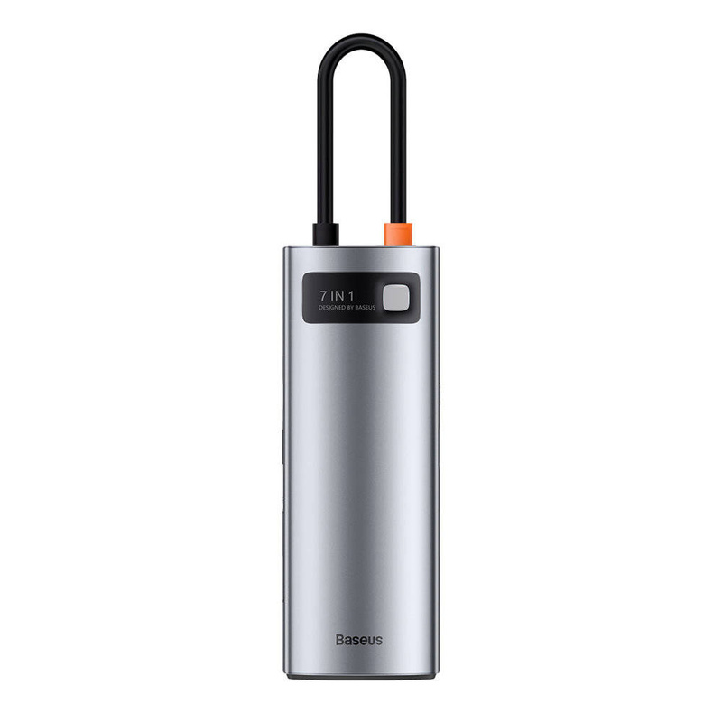 Baseus Metal Gleam Series 7-in-1 Multifunctional Type-C HUB Docking Station Gray