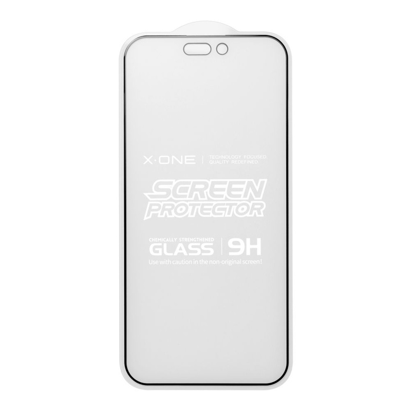Szkło hartowane X-ONE Full Cover Extra Strong Matowe - do iPhone 14 Pro Max (full glue) czarny