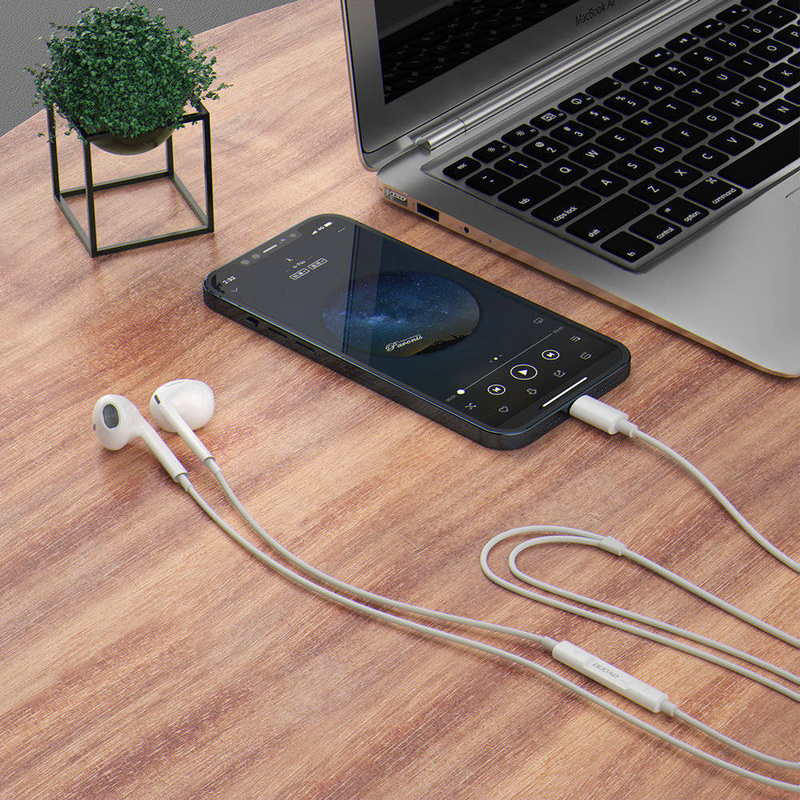 Dudao X14PROL-W1 Kopfhörer mit Lightning Connector weiß (X14PROL-W1)