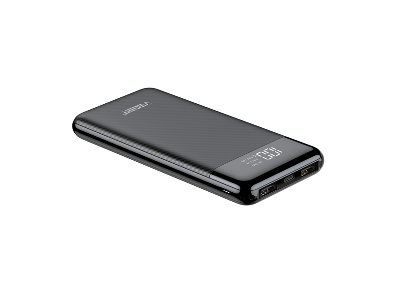 Bateria zewnętrzna (Powerbank) VEGER L11 - 10 000mAh LCD czarny (W1087)