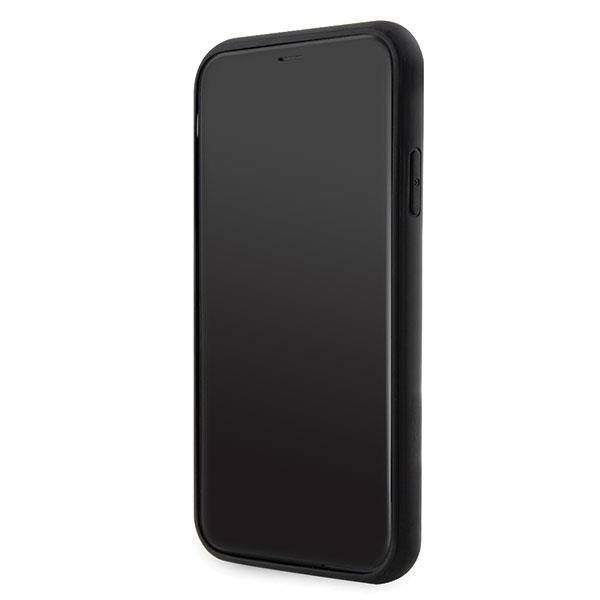 Karl Lagerfeld KLHCN61G2CPK iPhone 11 / Xr 6,1" schwarz/schwarzes Hartschalenetui mit glitzerndem Choupette-Patch