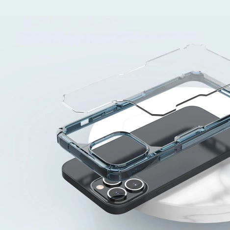 Nillkin Nature Pro Hülle iPhone 14 Pro Max gepanzerte Abdeckung blau