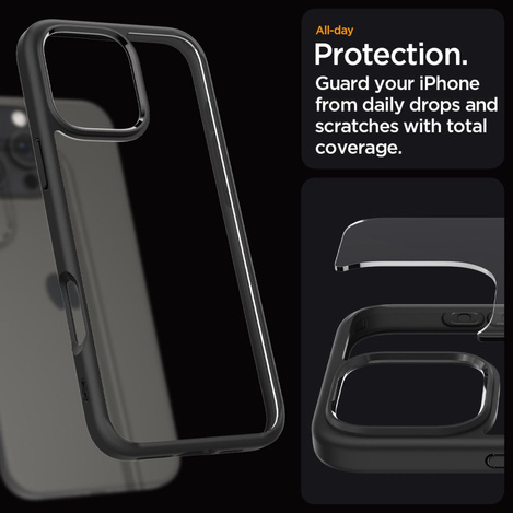 Spigen Ultra Hybrid iPhone 16 Pro Max matte black/czarny ACS07996