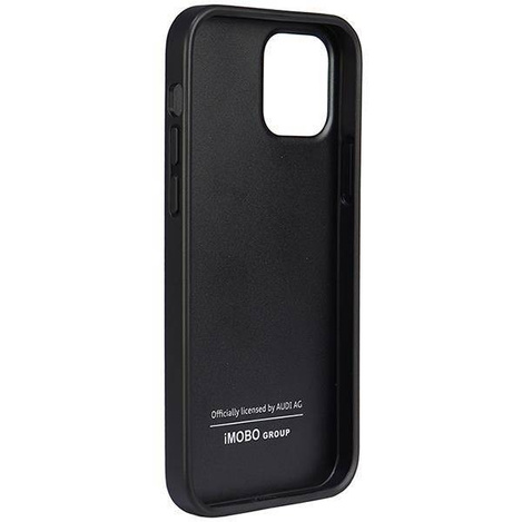 Audi Kunstleder iPhone 12/12 Pro 6,1&quot; schwarz/schwarz Hardcase AU-TPUPCIP12P-TT/D1-BK