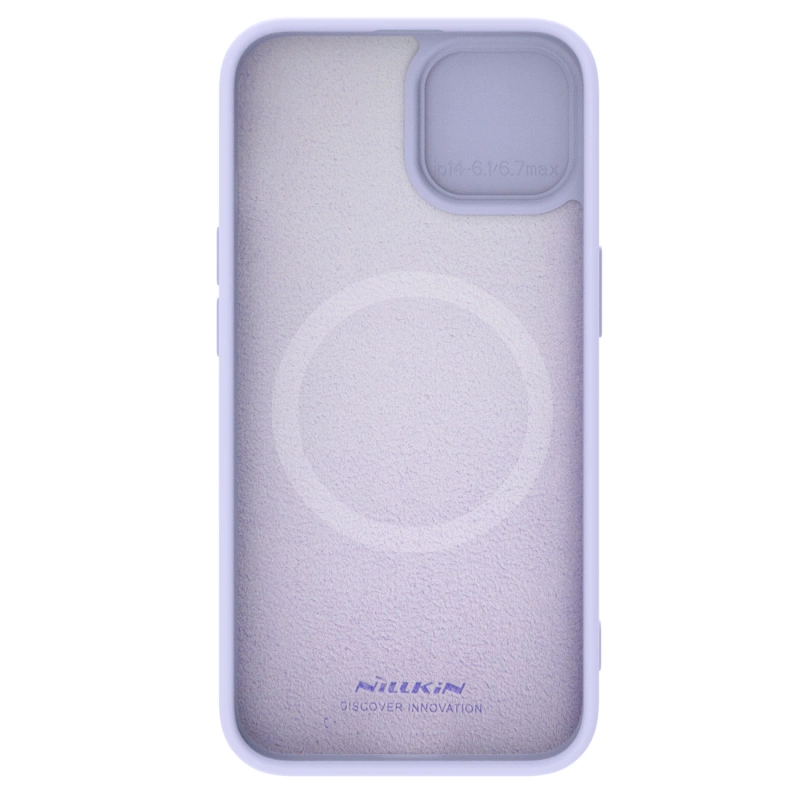 Nillkin CamShield Silky Silikonhülle für iPhone 15 Plus mit Kameraschutz – Lila