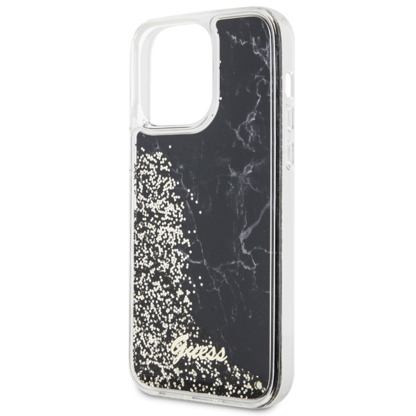 Guess GUHCP14XLCSGSGK iPhone 14 Pro Max 6.7" czarny/black hardcase Liquid Glitter Marble