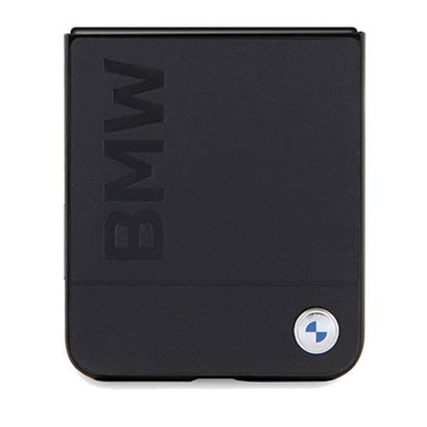 Original Case SAMSUNG GALAXY Z FLIP 5 BMW Leather Hot Stamp (BMHCZF5SLLBK) black