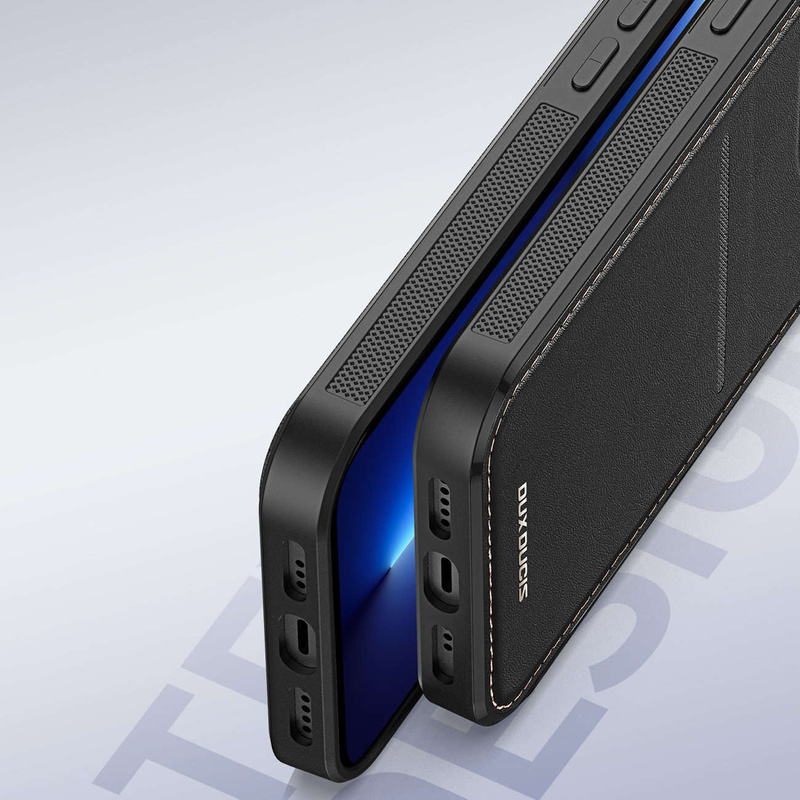 3 in 1 Case for iPhone 13 Pro with MagSafe Wallet RFID Blocking Stand Dux Ducis Rafi Mag - Black