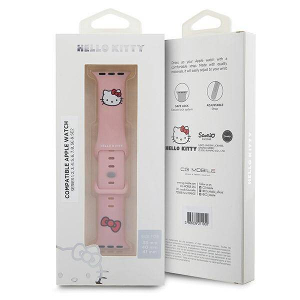 Hello Kitty Silicone Kitty Head strap for Apple Watch 38/40/41mm - pink