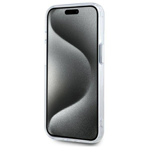 Original Case IPHONE 14 Karl Lagerfeld Hardcase IML Metal Karl&Choupette Head MagSafe (KLHMP14SHLSKCH) white