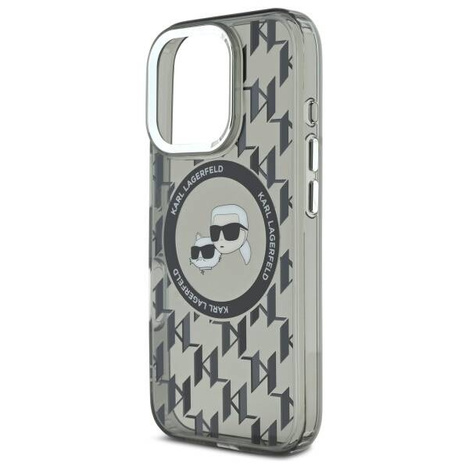 Karl Lagerfeld nakładka do iPhone 16 Pro 6,3&quot; KLHMP16LHMCKMHK czarna Hardcase IML Monogram Karl&Choupette Head MagSafe