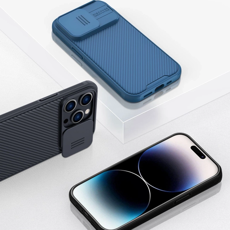 Nillkin CamShield Pro Magnetic Case iPhone 14 Pro Max Cover Camera Protector Blue (with MagSafe)