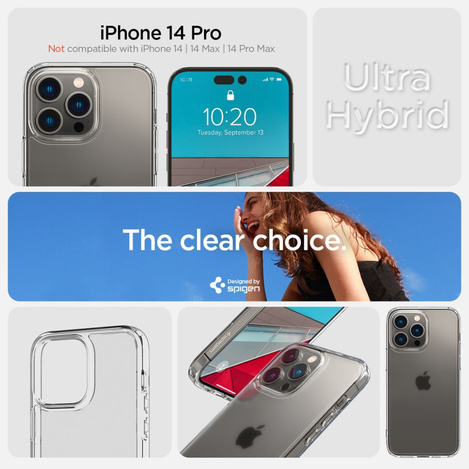 Spigen ULTRA HYBRID IPHONE 14 PRO FROST KLAR