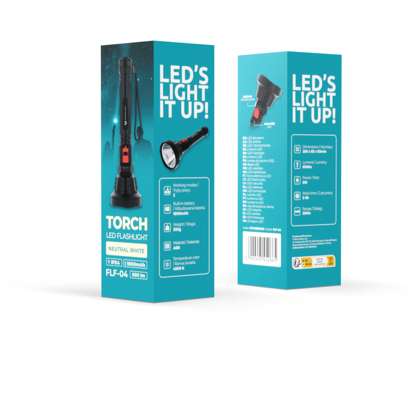 Latarka ręczna LED TORCH 1800mAh 600lm FLF-04 Forever Light