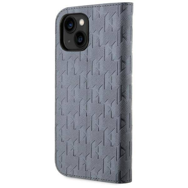 Karl Lagerfeld KLBKP14SSAKLHPG iPhone 14 6.1&quot; bookcase silver/silver Saffiano Monogram