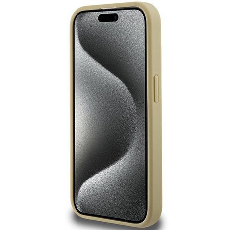 Hello Kitty Leather Kitty Head MagSafe case for iPhone 15 Pro Max - gold