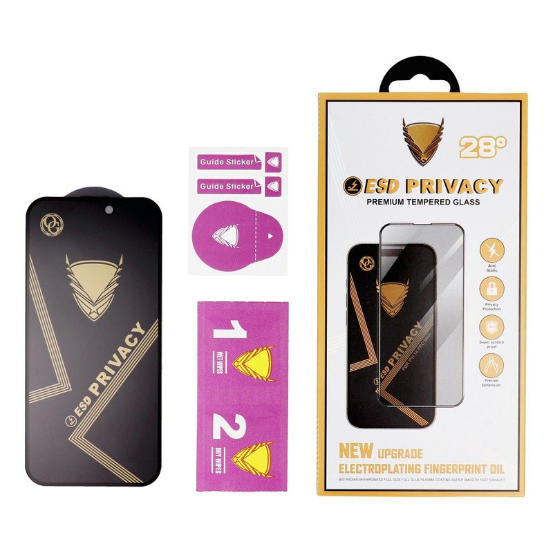 Szkło Hartowane OG Premium Privacy Glass - do Samsung Galaxy S24 czarny