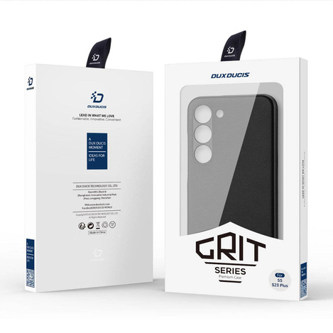 Dux Ducis Grit etui Samsung Galaxy S23+ elegancki pokrowiec ze sztucznej skóry czarne
