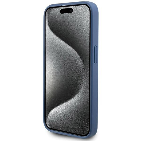 Oryginalne Etui GUESS Hardcase GUHMP14LG4GFRB do iPhone 14 Pro (Kompatybilny z Magsafe / 4G Ring classic logo / niebieski)